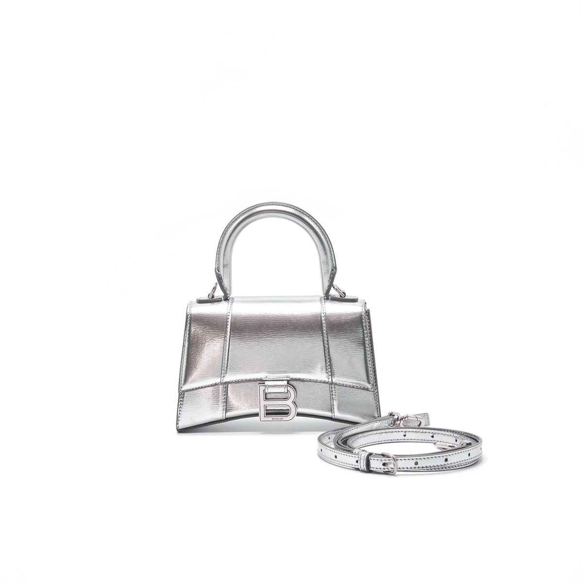 balenciaga Hourglass XS Silver SHW