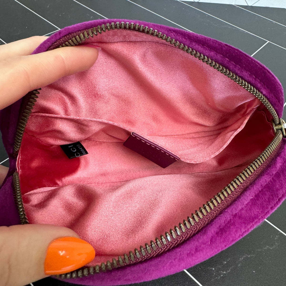 Gucci Purple Velvet Marmont Belt Bag