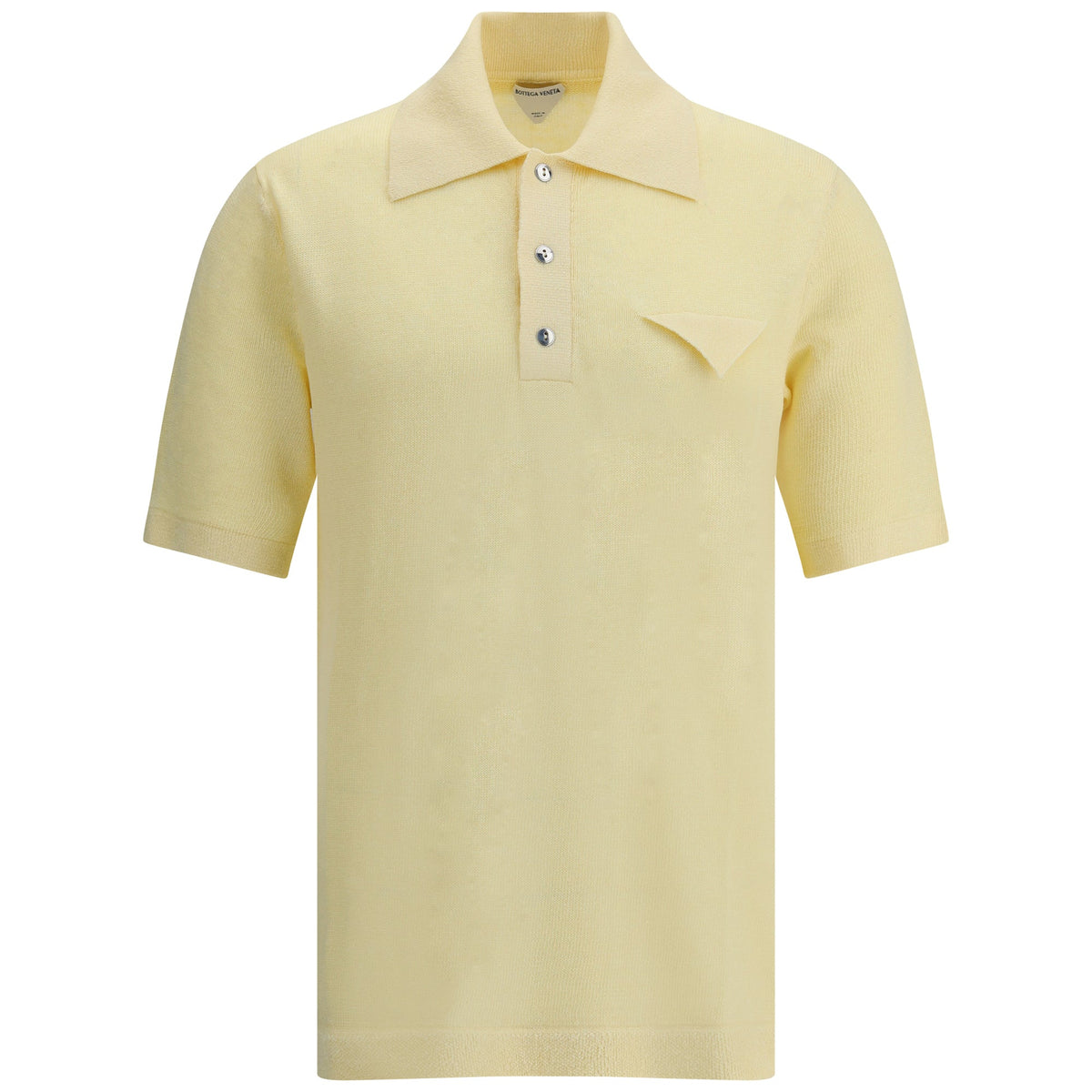 Bottega Veneta Men Linen Polo Shirt