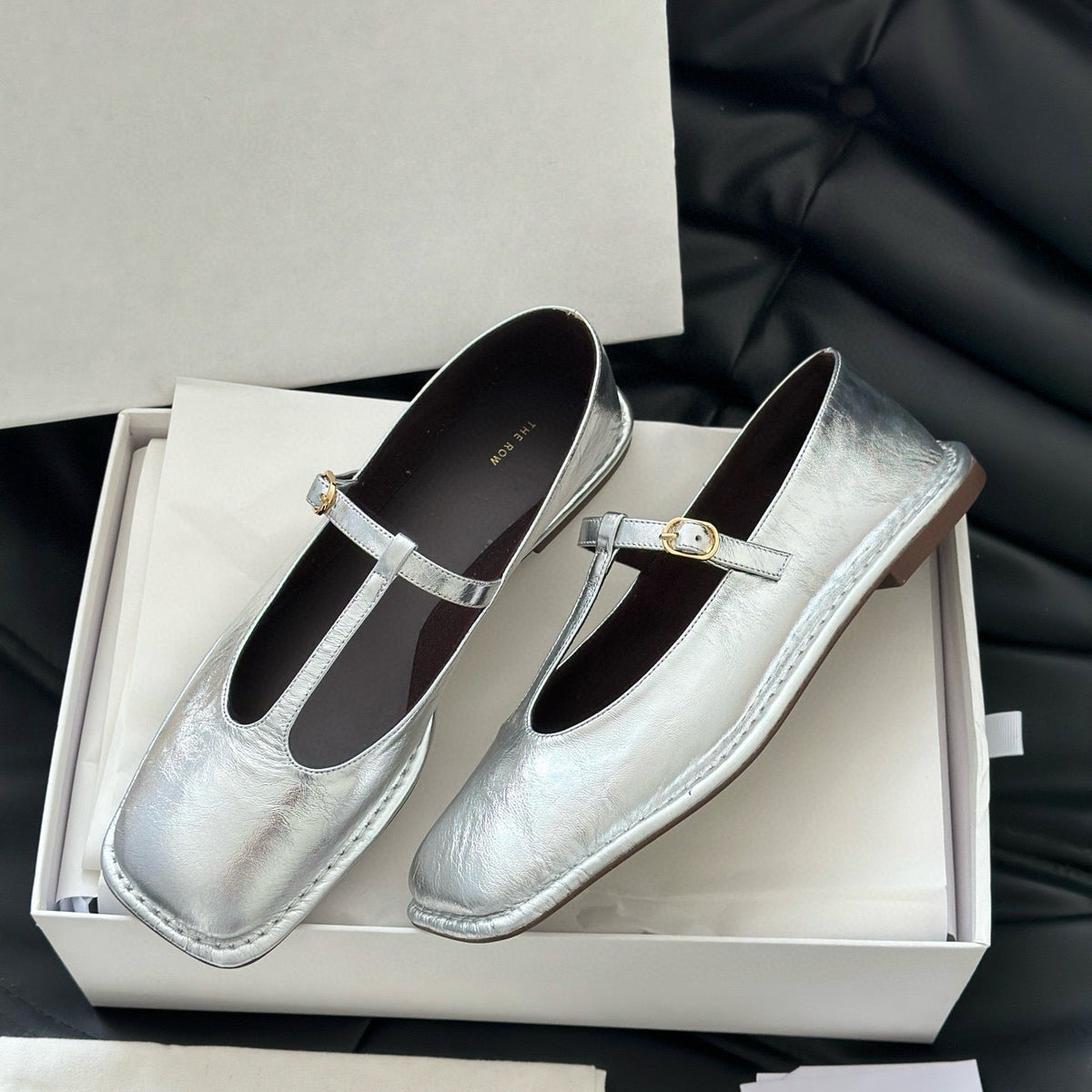 THE ROW T STRAP FLATS
