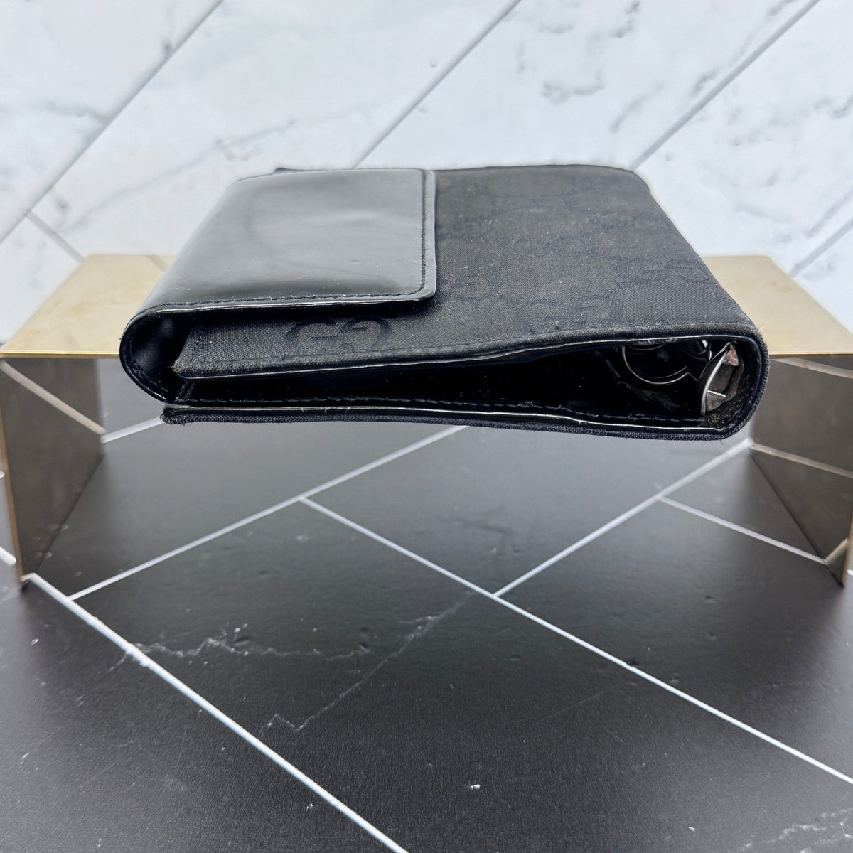 Gucci Black Canvas & Leather Passport Agenda