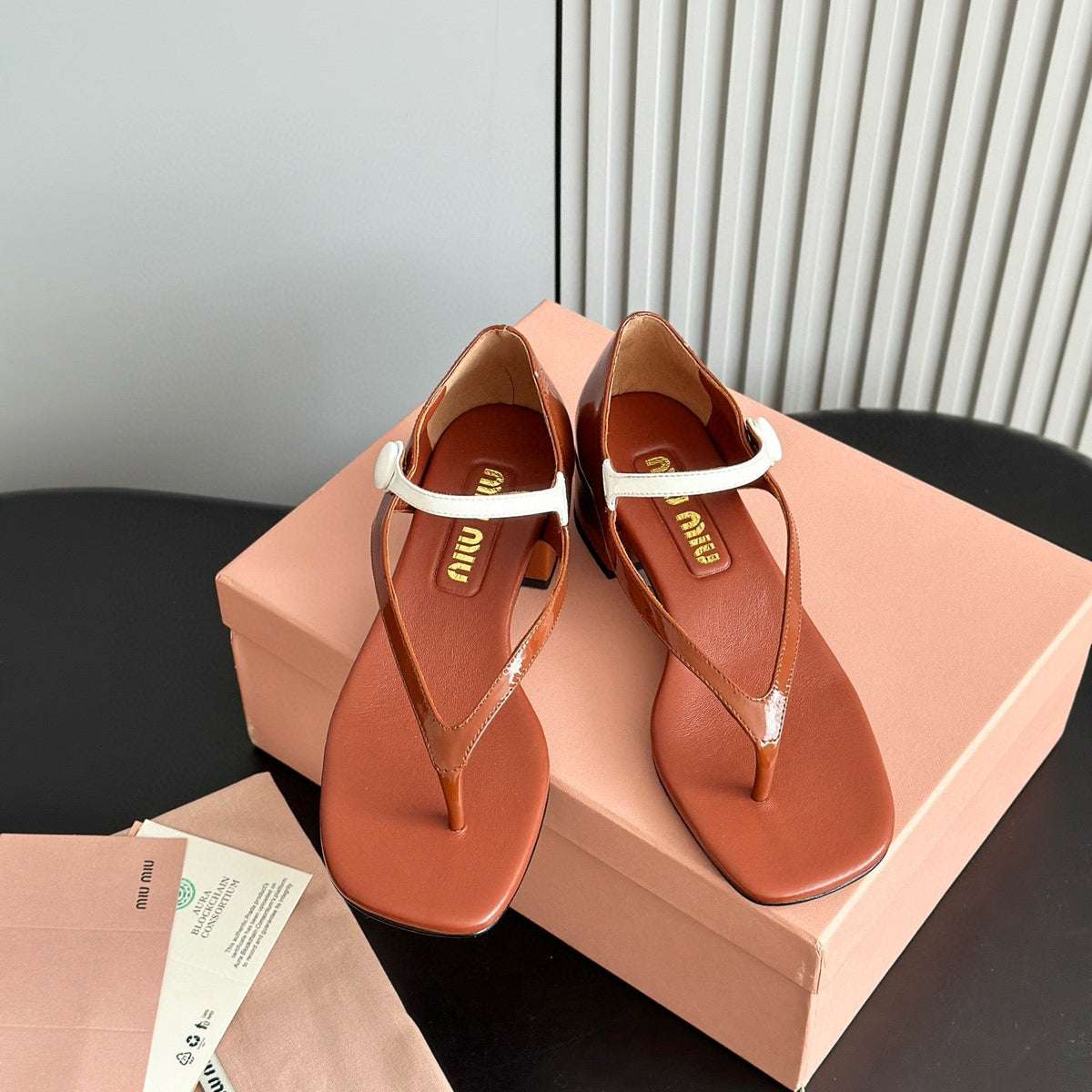 MIU M THONG SANDALS