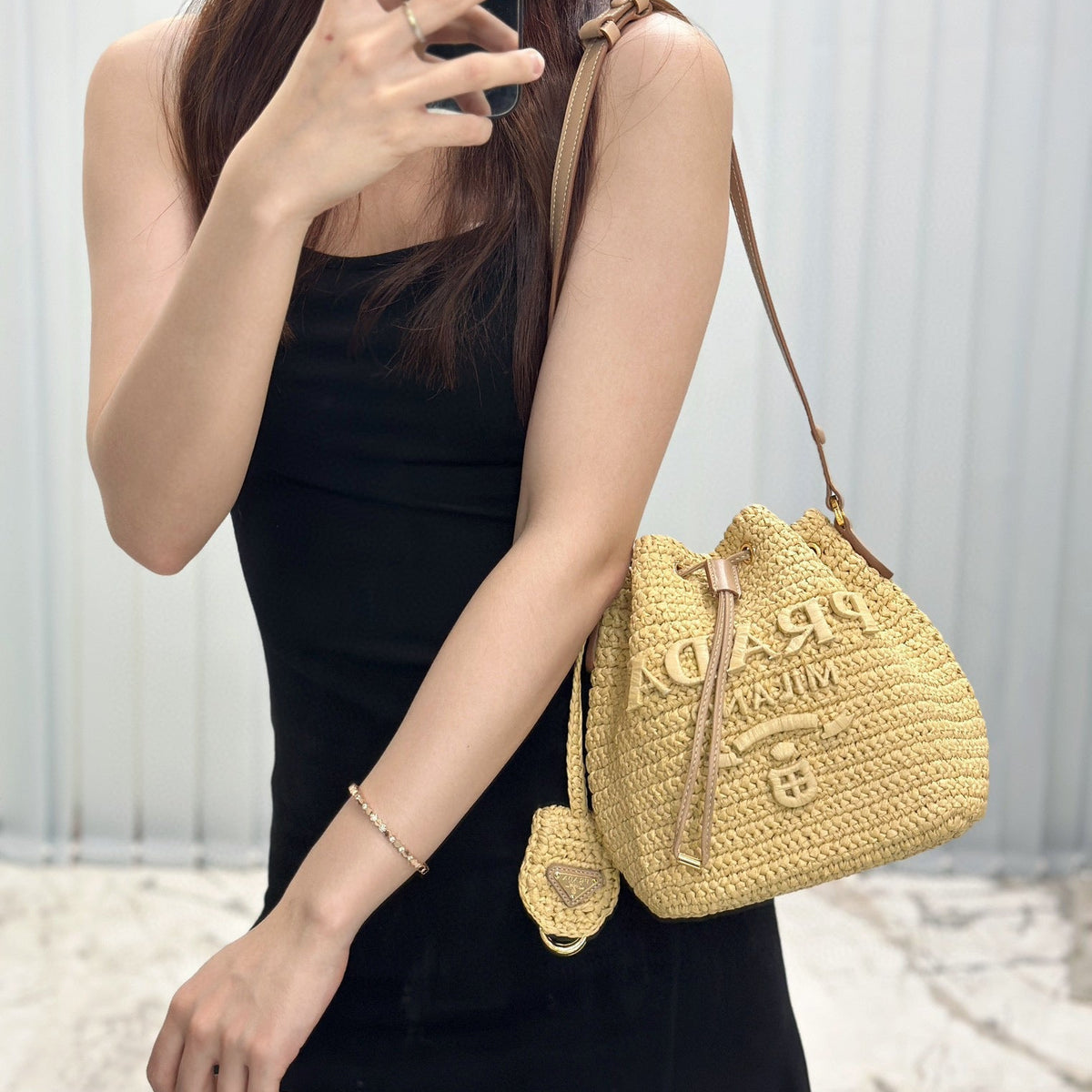 PD CROCHET MINI BUCKET BAG