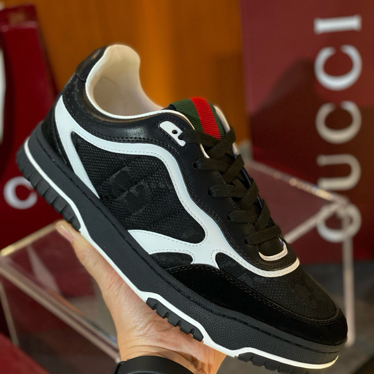 GG RE WEB SNEAKERS