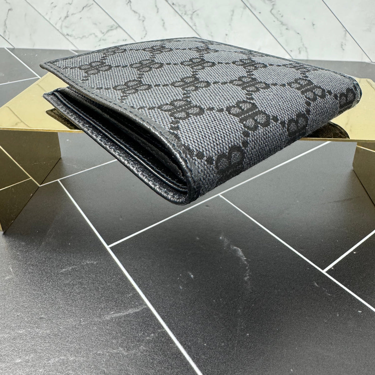 BRAND NEW- Gucci X Balenciaga Black Canvas Bifold