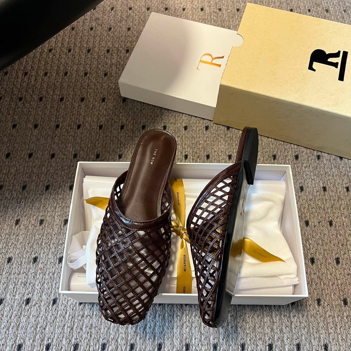 THE ROW LEATHER MULES