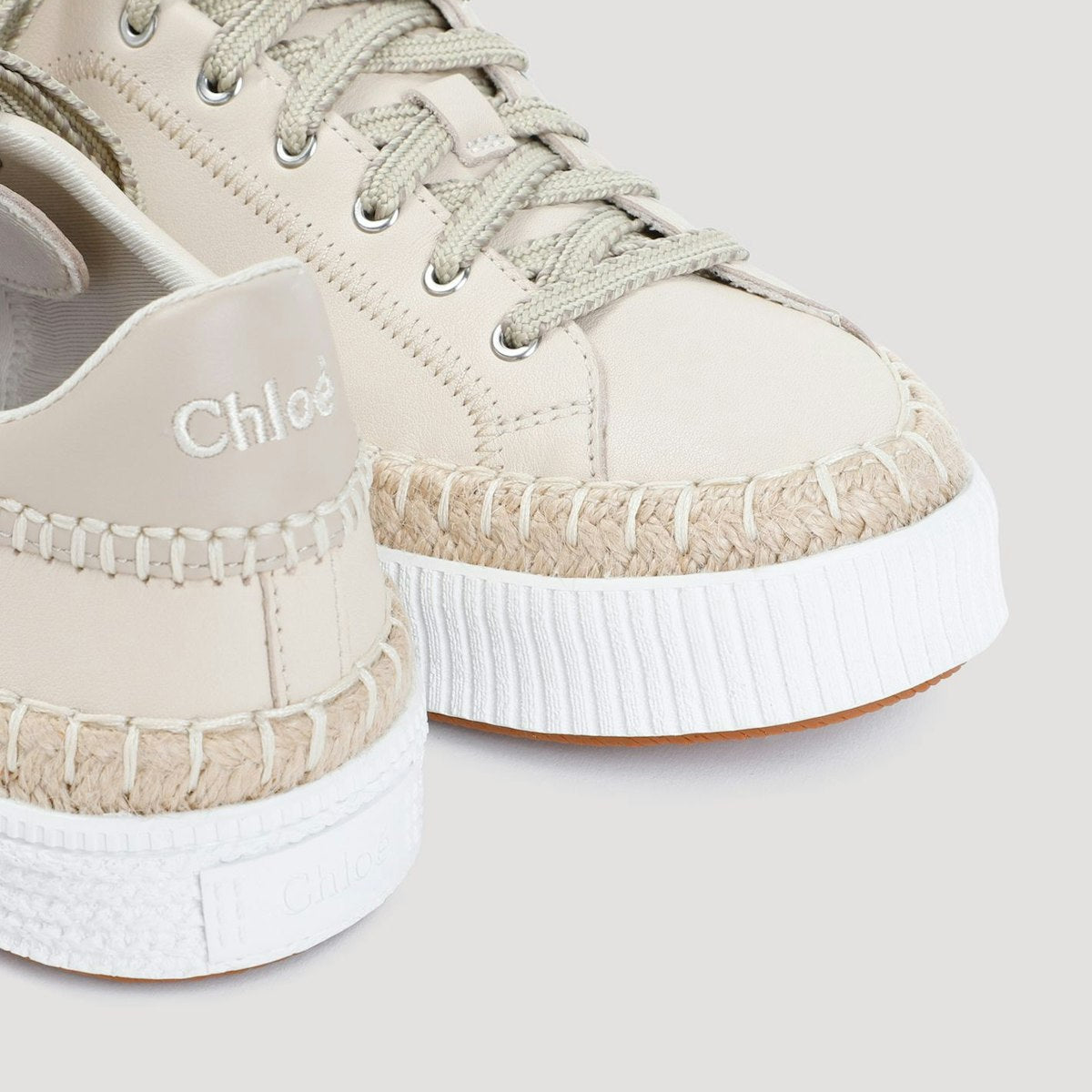CHLOÉ TELMA LEATHER SNEAKERS
