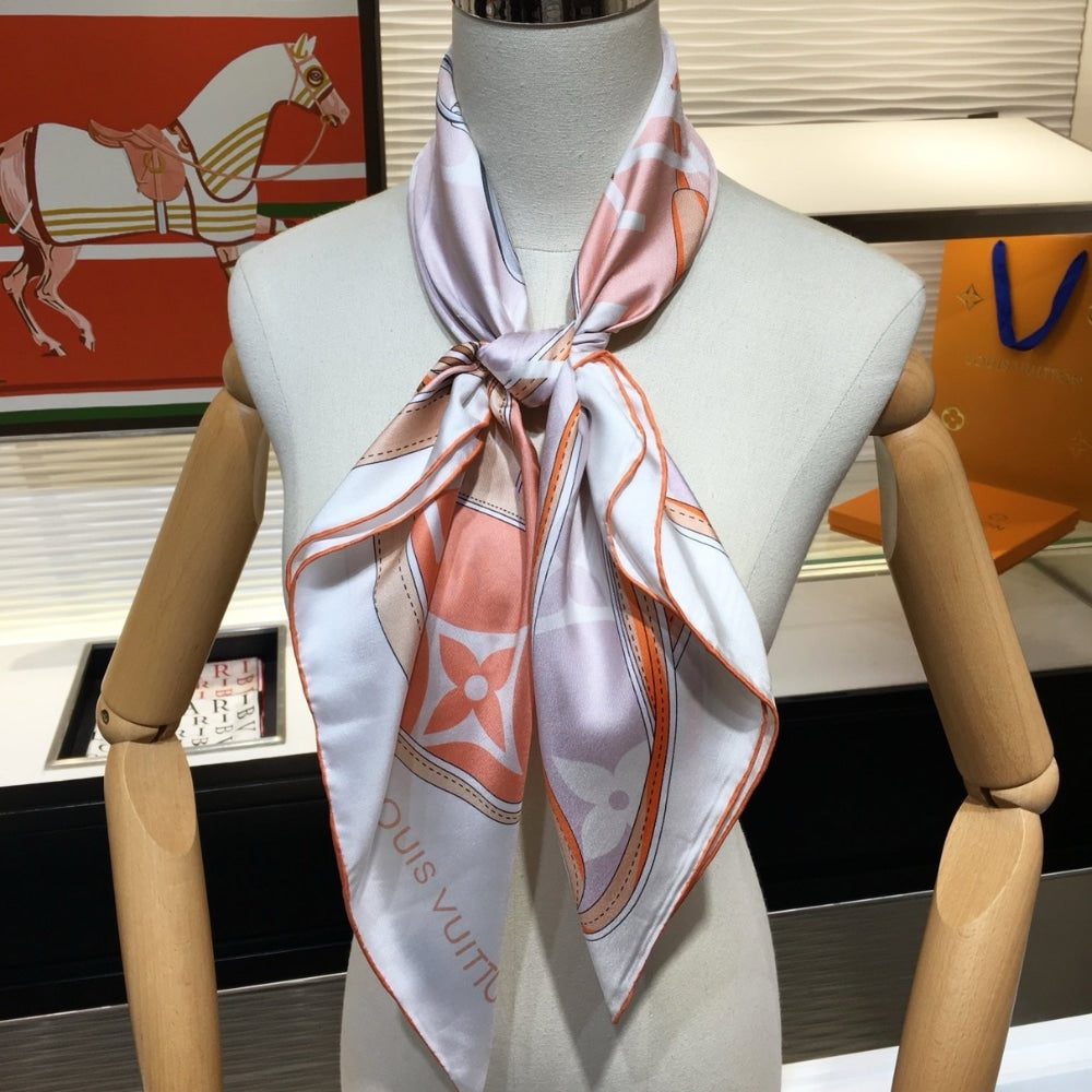 LV MONOGRAM GRADIENT SQUARE SCARF IN BRUME 90CM M76776