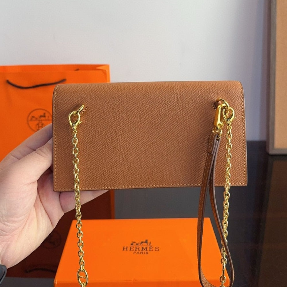 HM KELLY POCKET LONG WALLET IN GOLD 19CM H084940CK37