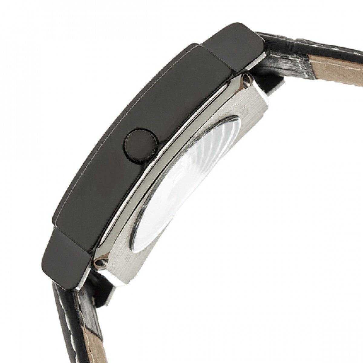 Heritor Automatic Frederick Leather-Band Watch - Black