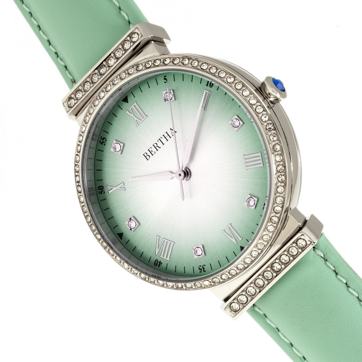 Bertha Allison Leather-Band Watch