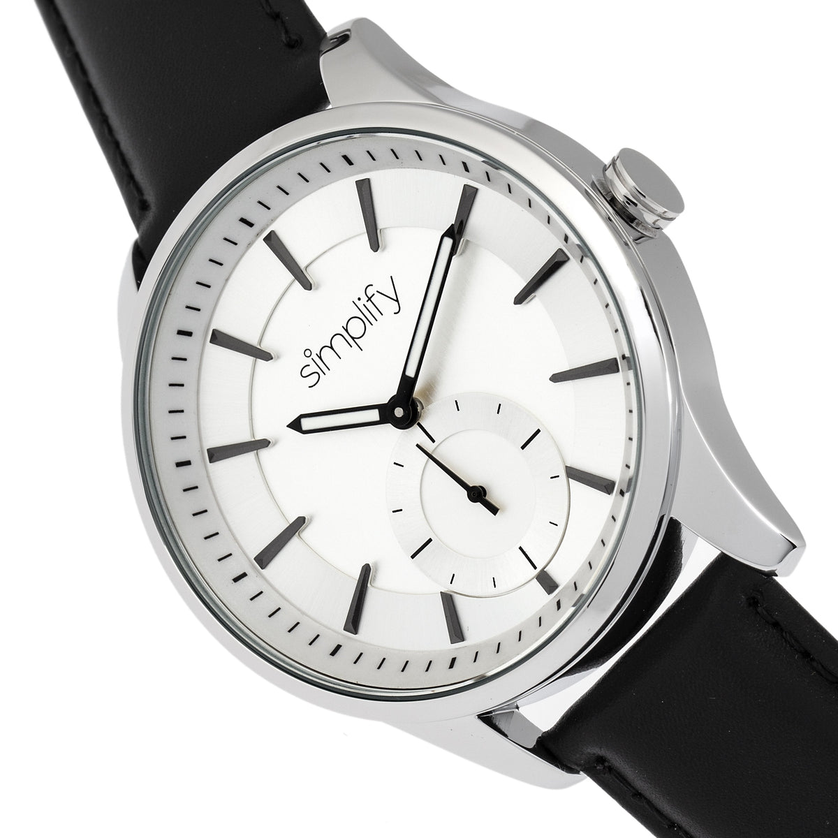 Simplify The 6600 Series Leather-Band Watch