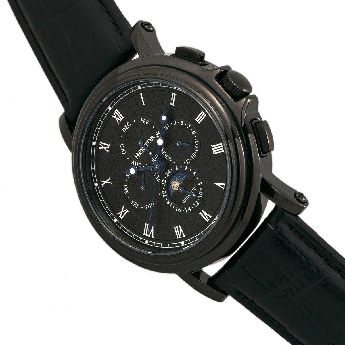 Heritor Automatic Kingsley Leather-Band Watch w/Day/Date