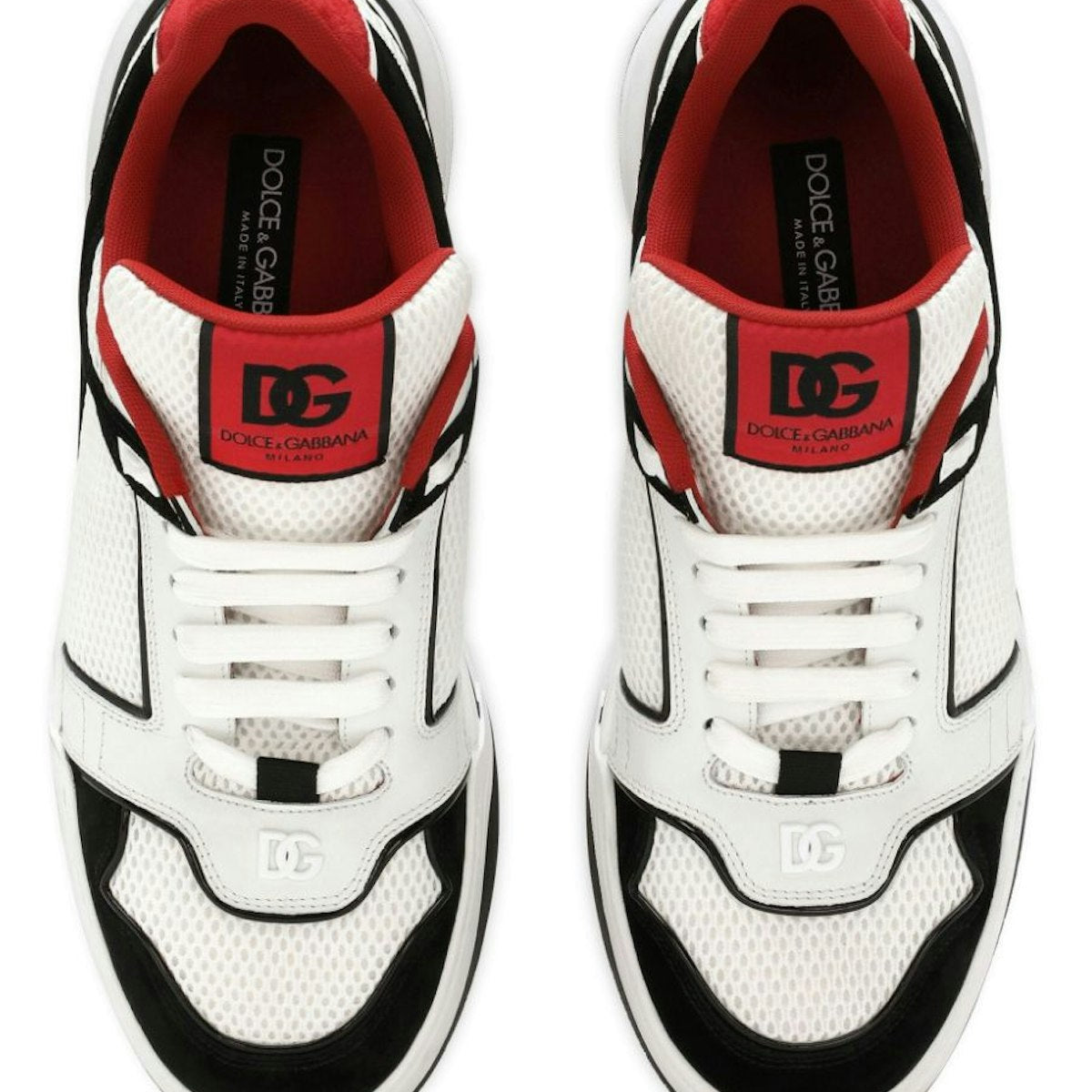 CALF LEATHER PANELLED DESIGN SNEAKERS