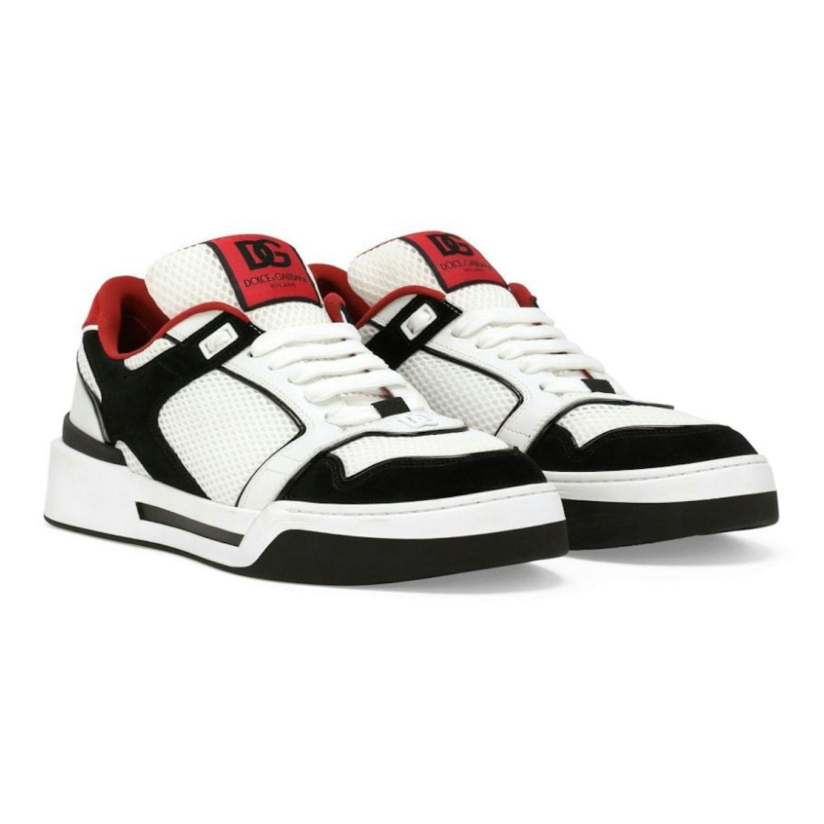 CALF LEATHER PANELLED DESIGN SNEAKERS