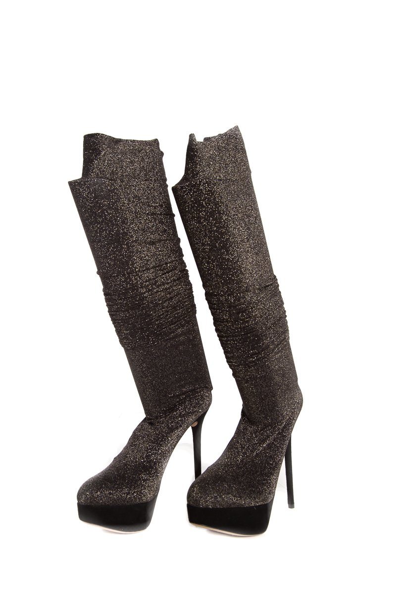 Charlotte Olympia Metallic Boots SZ 37