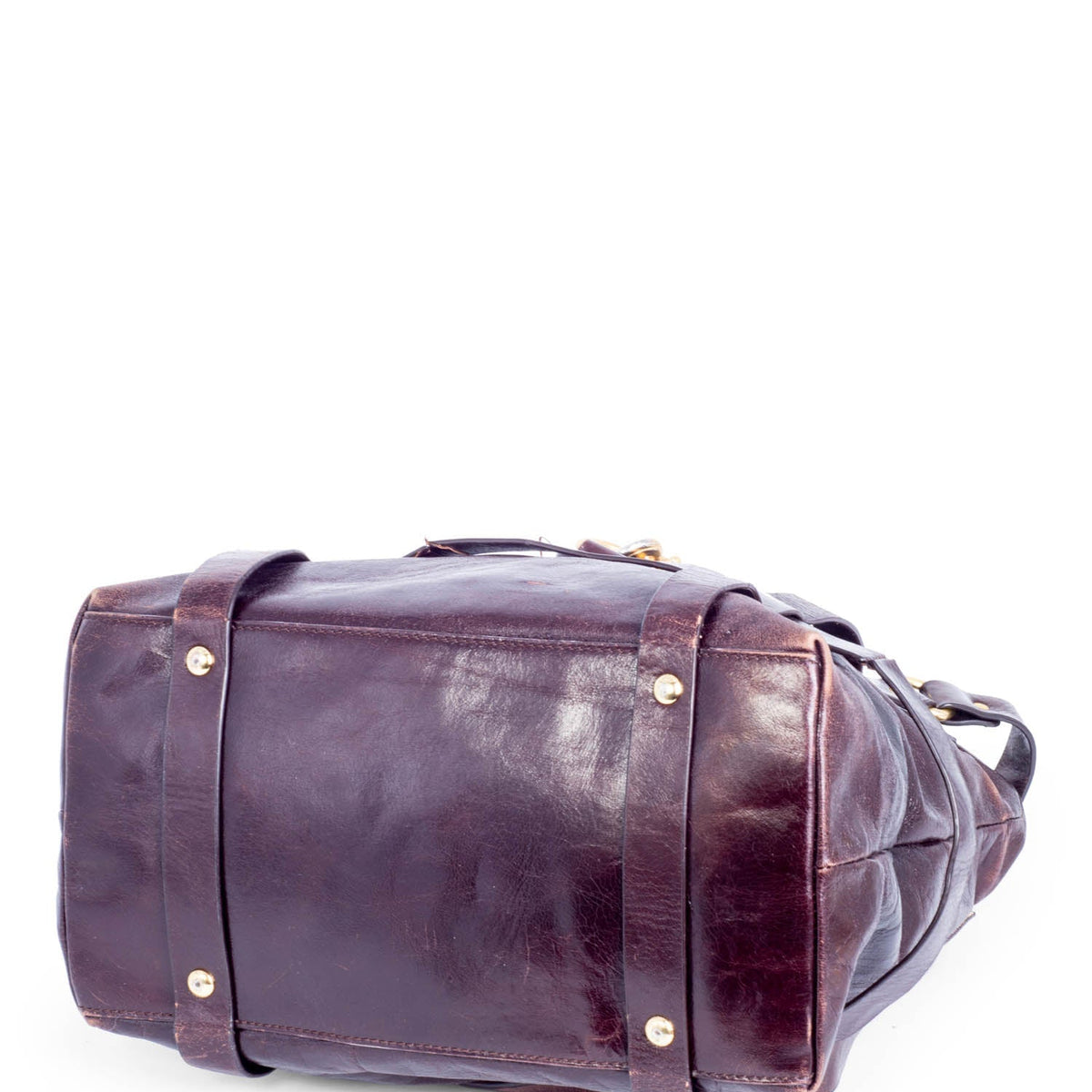 Chloe Brown Leather Horseshoe Equestrian Tote Bag