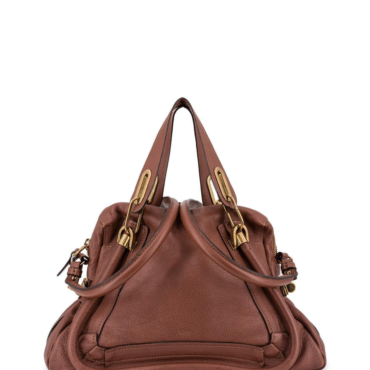 Chloe Calfskin Medium Paraty Bag Brown
