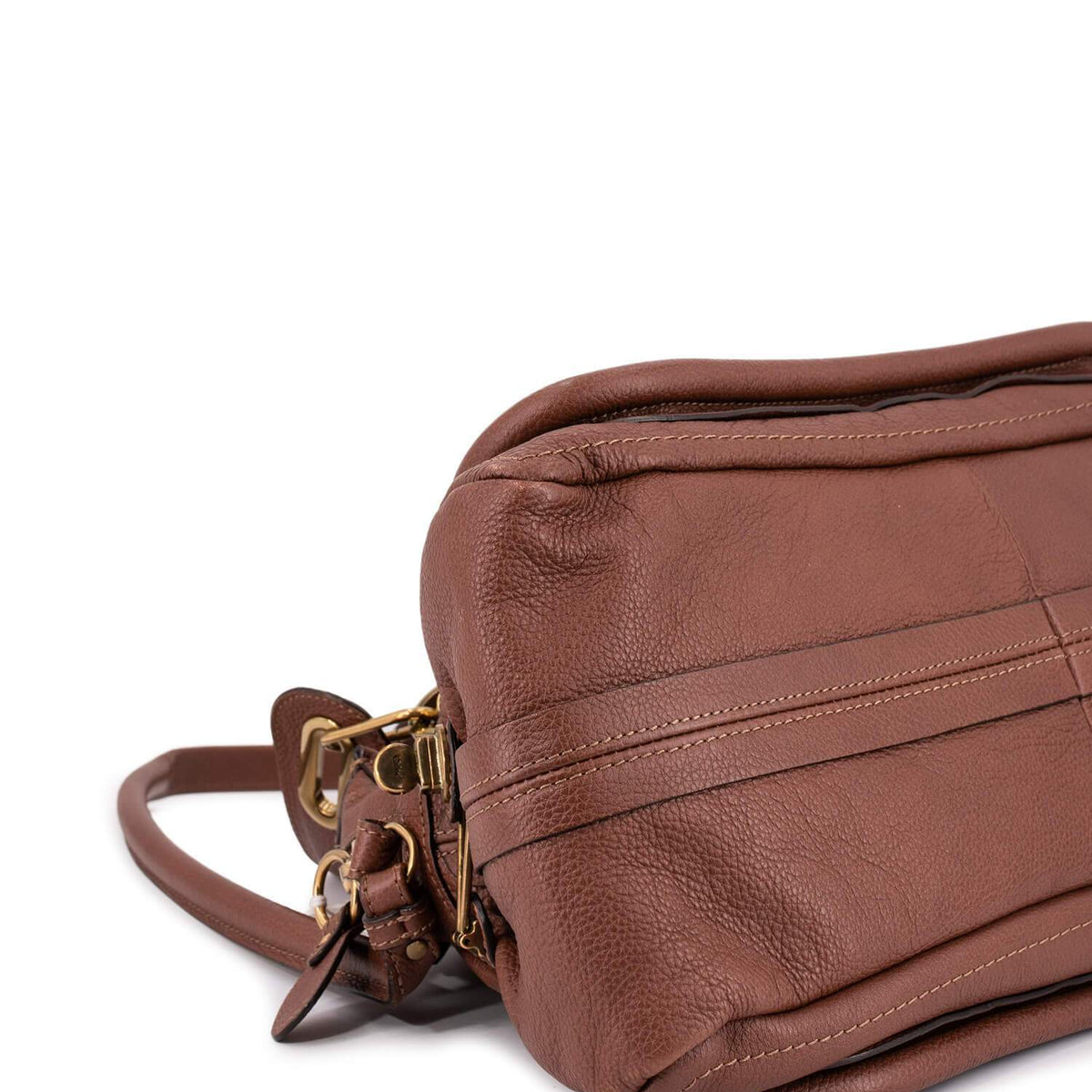 Chloe Calfskin Medium Paraty Bag Brown