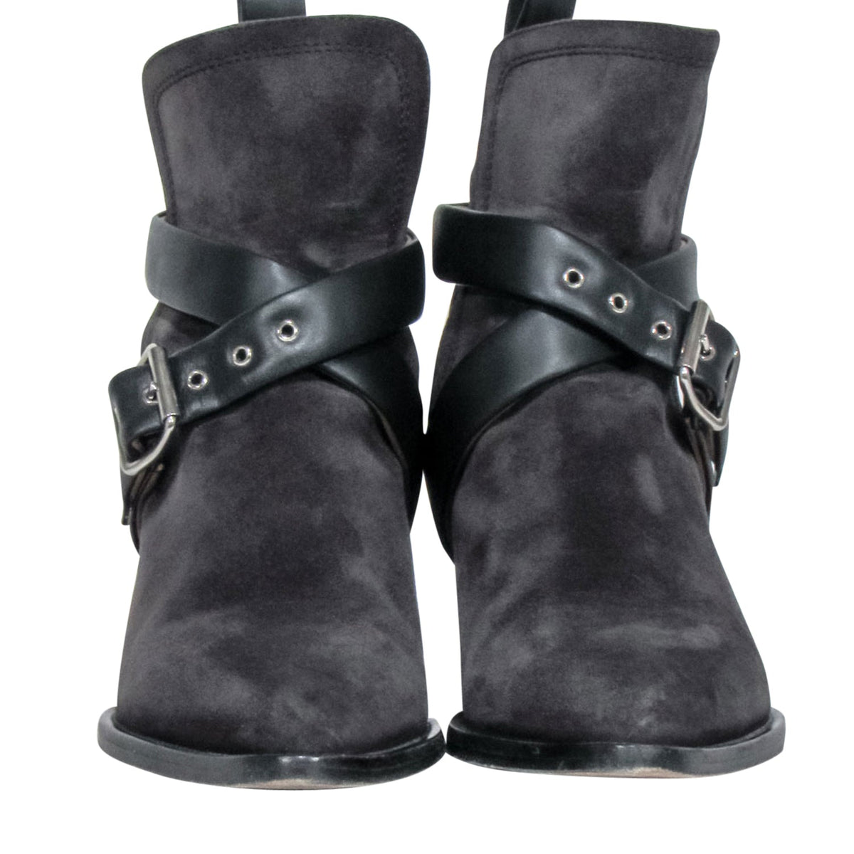 Chloe - Grey Suede " Rylee Strap" Booties Sz 8