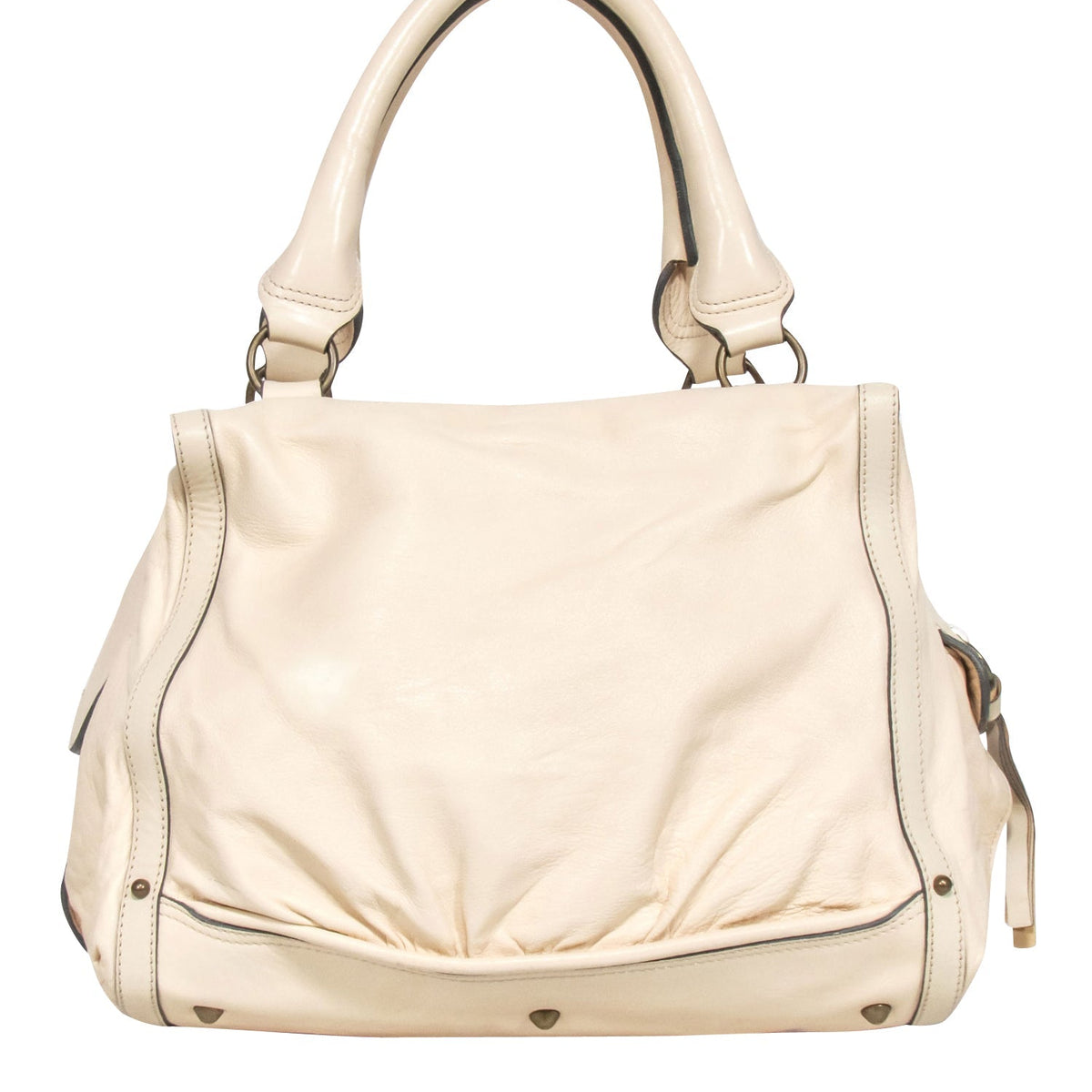 Chloe - Ivory Leather Large Shoulder Bag