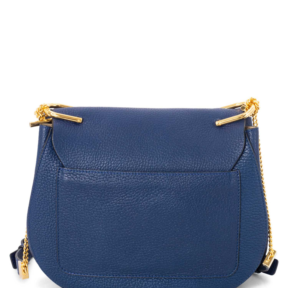 Chloe Leather Drew Messenger Bag Blue