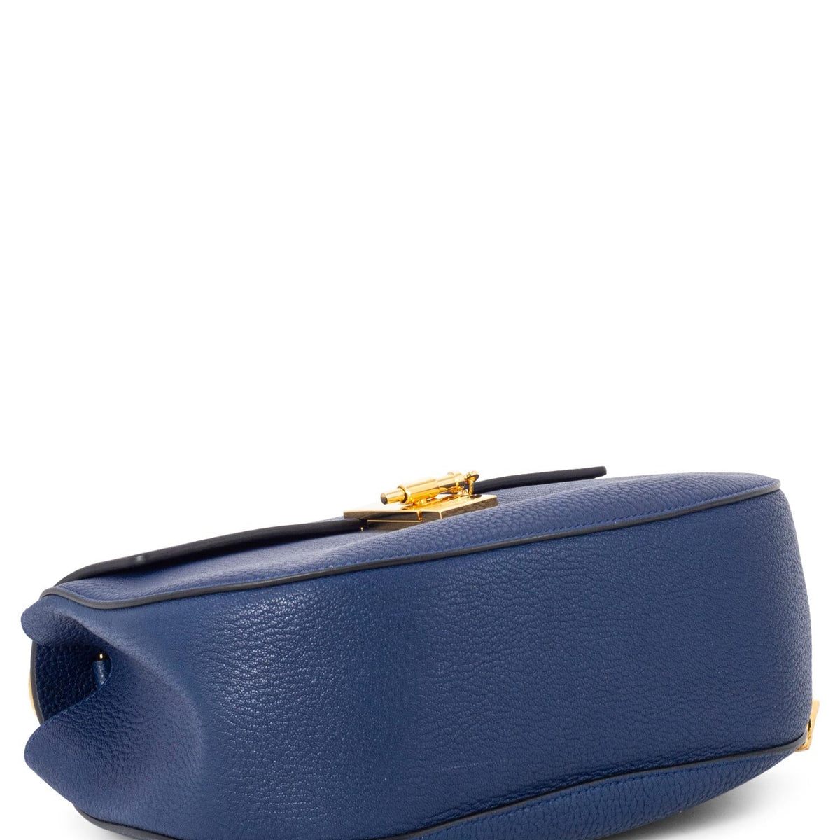 Chloe Leather Drew Messenger Bag Blue