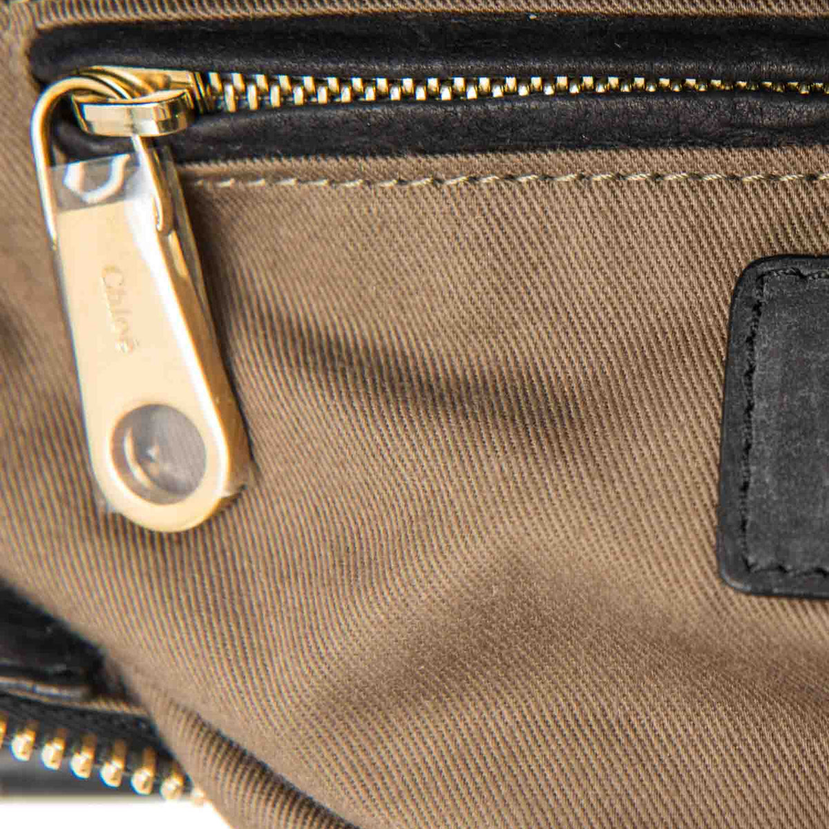 Chloe Leather Medium Marcie Saddle Bag Black