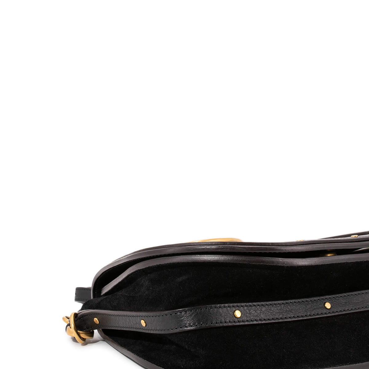 Chloe Leather Medium Nile Bracelet Bag Black