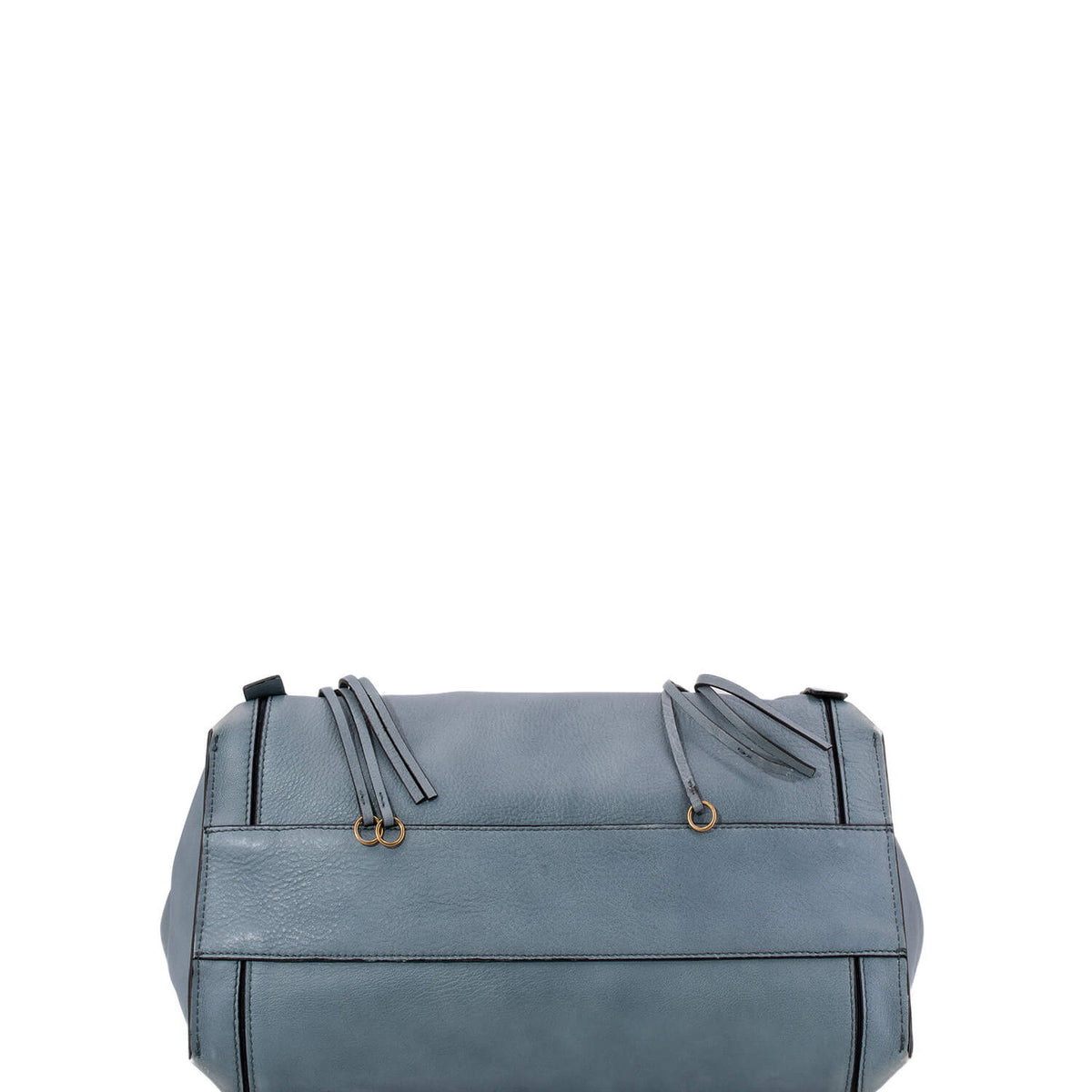 Chloe Leather Tassel Milo Bag Blue