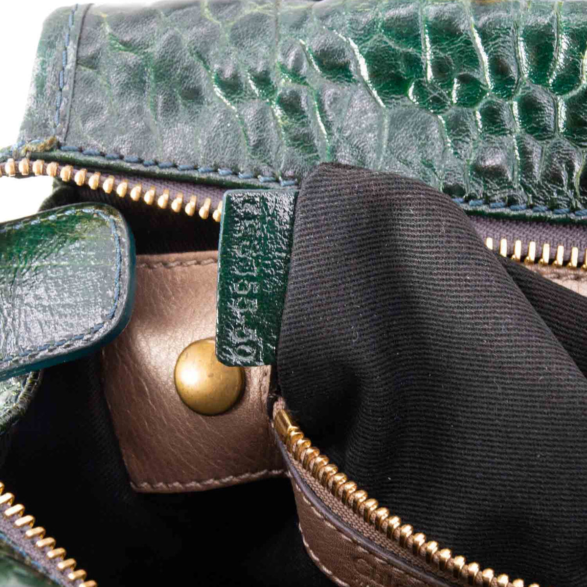 Chloe Leather Top Handle  Bag Green