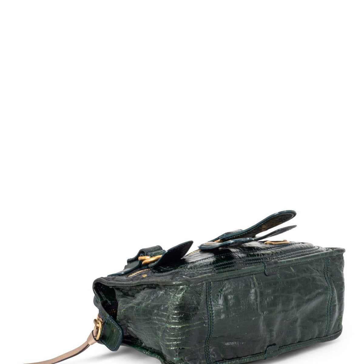 Chloe Leather Top Handle  Bag Green