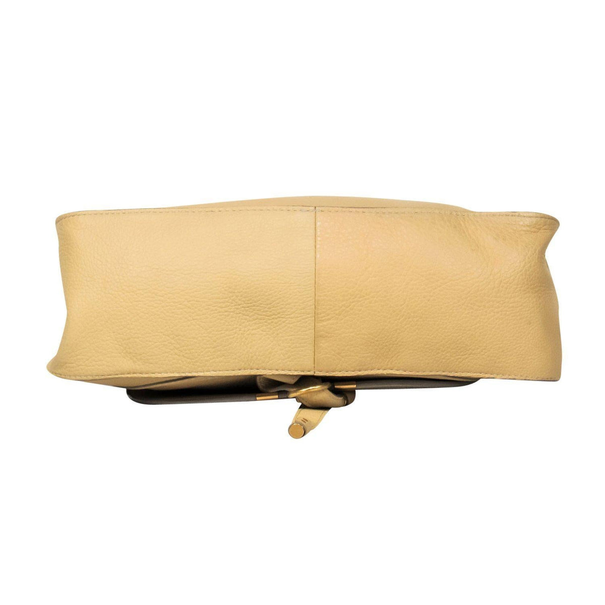 Chloe - Light Yellow Pebbled Leather "Marcie" Convertible Satchel