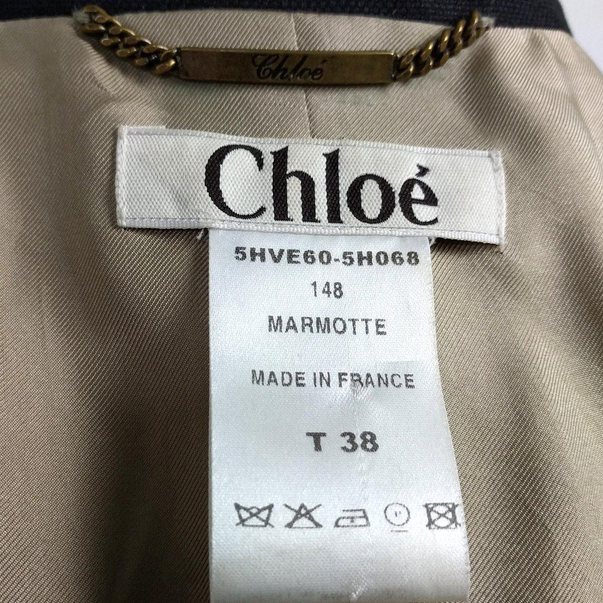 Chloe - Tan Striped Sequin Jacket Sz 6