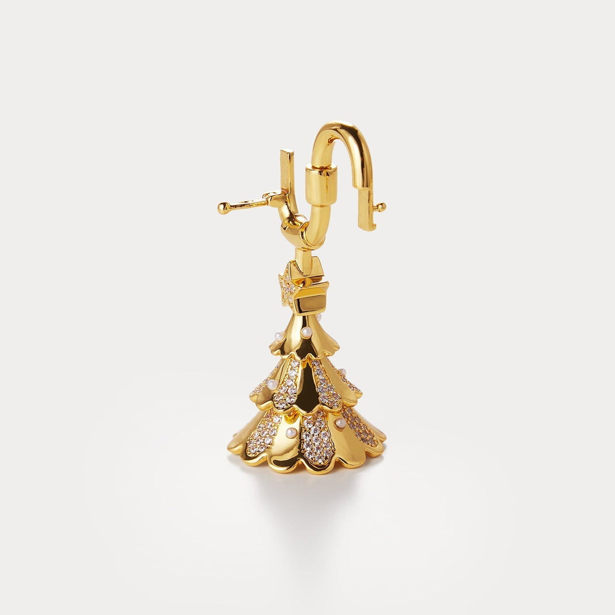 Half Diamond Gold—Christmas Tree Bag Charm