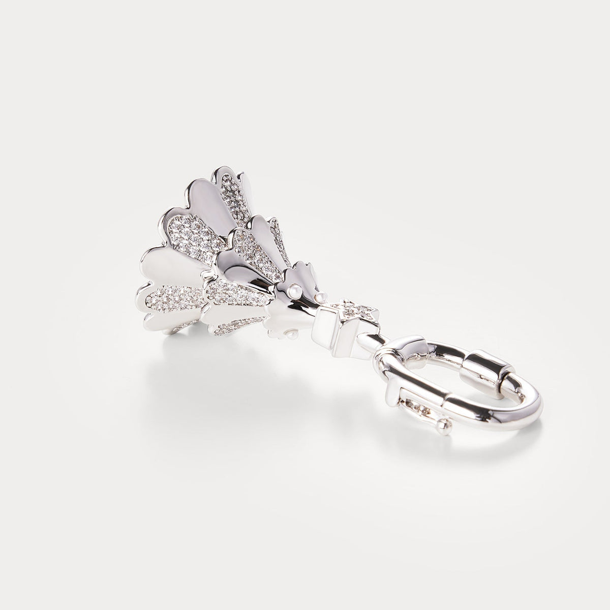 Half Diamond Silver—Christmas Tree Bag Charm