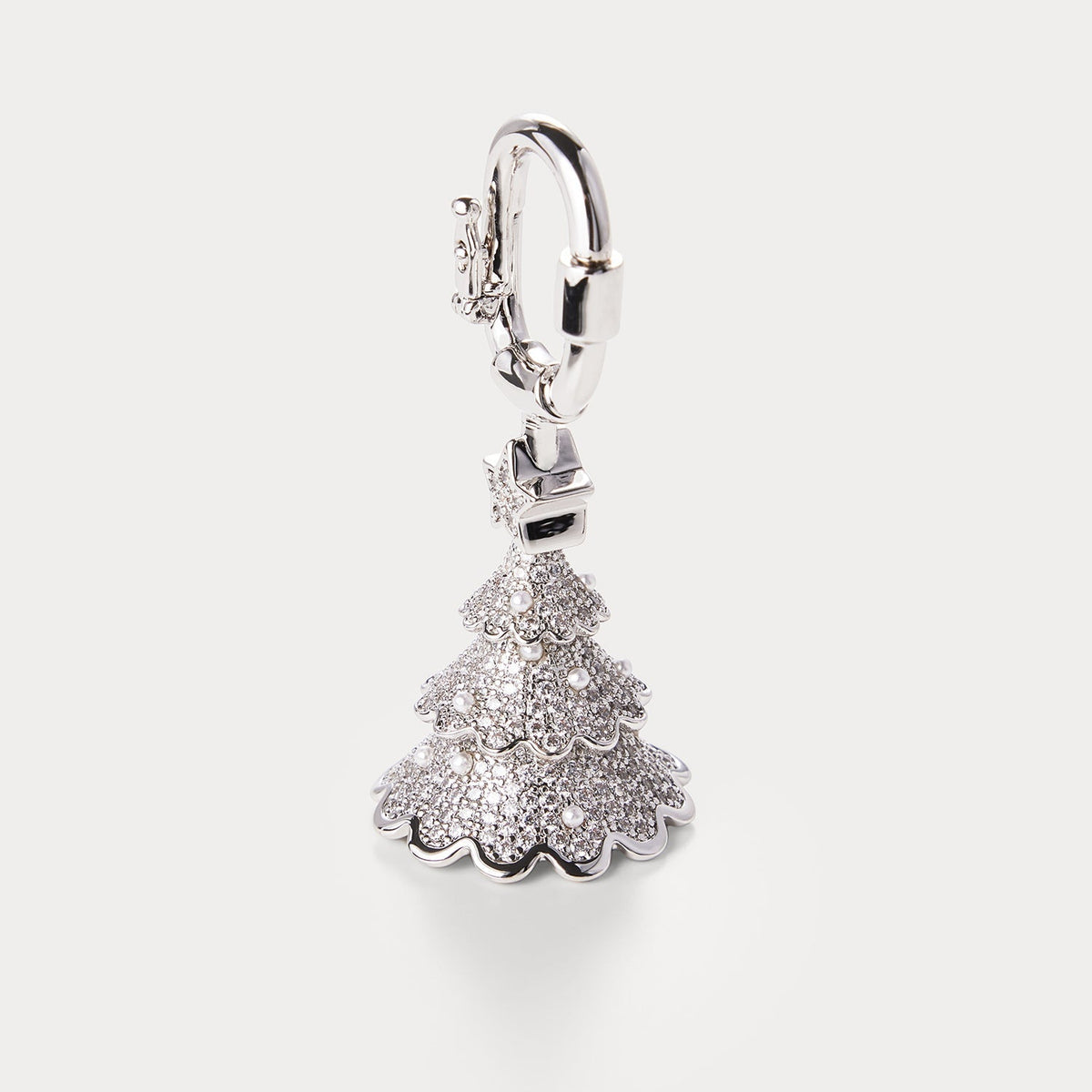 Sparkle Silver—Christmas Tree Bag Charm