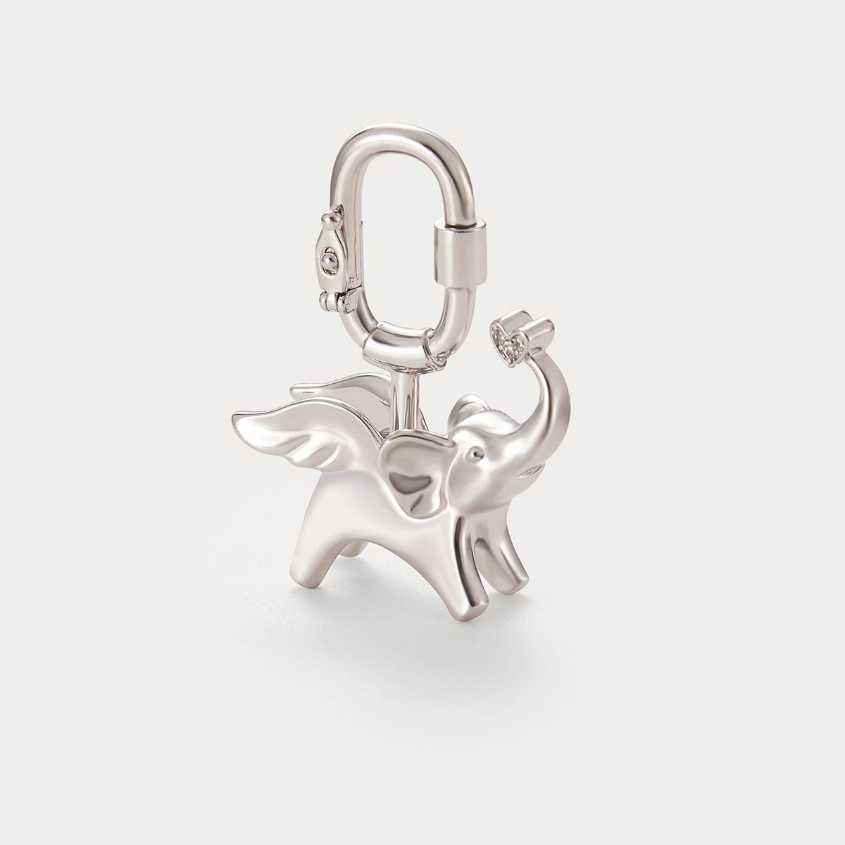 Classic Silver—Soar Elephant Bag Charm