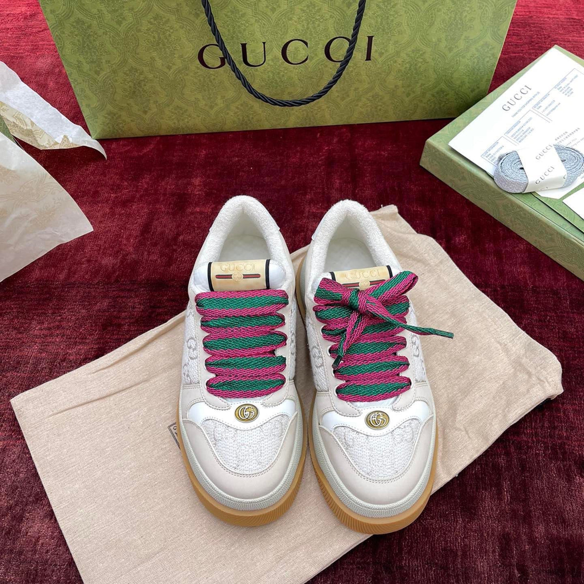 GG SCREENER LEATHER SNEAKERS
