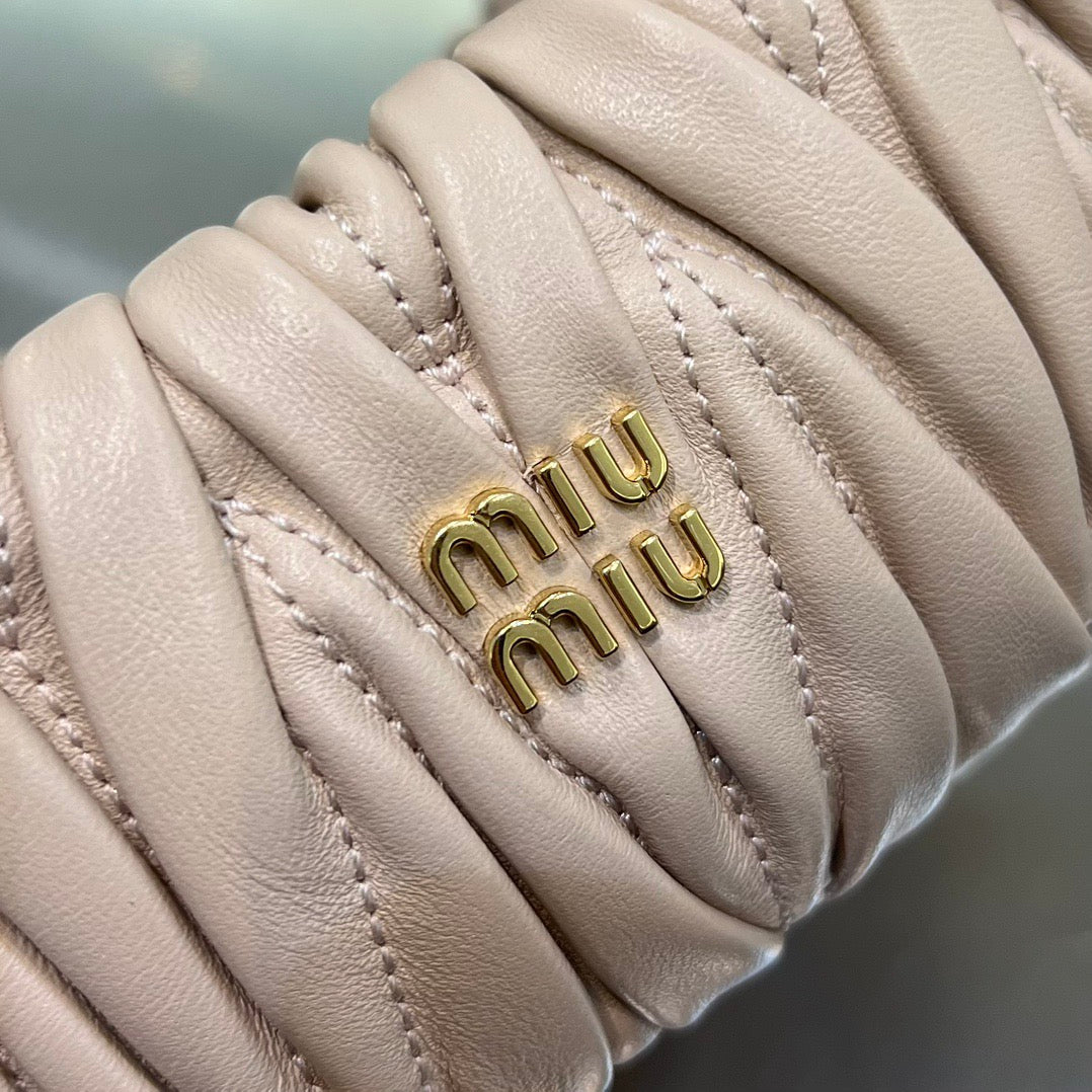 MIU M MATELASSE NAPPA LEATHER POUCH