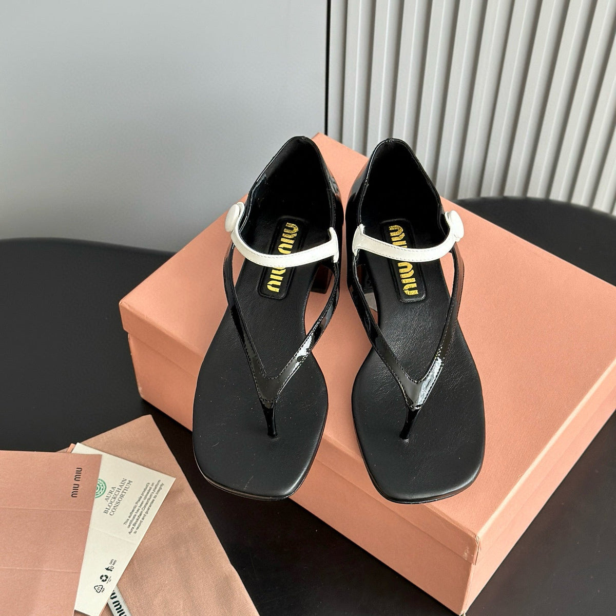MIU M THONG SANDALS