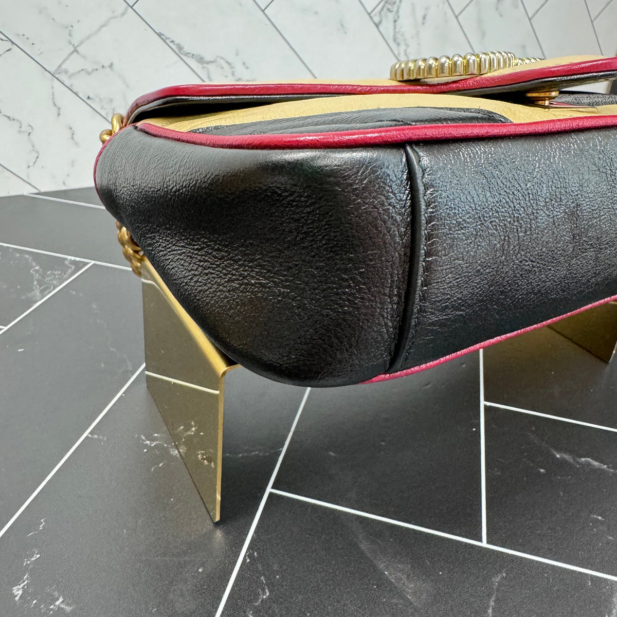 Gucci Marmont Tri Color Small Torchon Matelasse Crossbody Bag