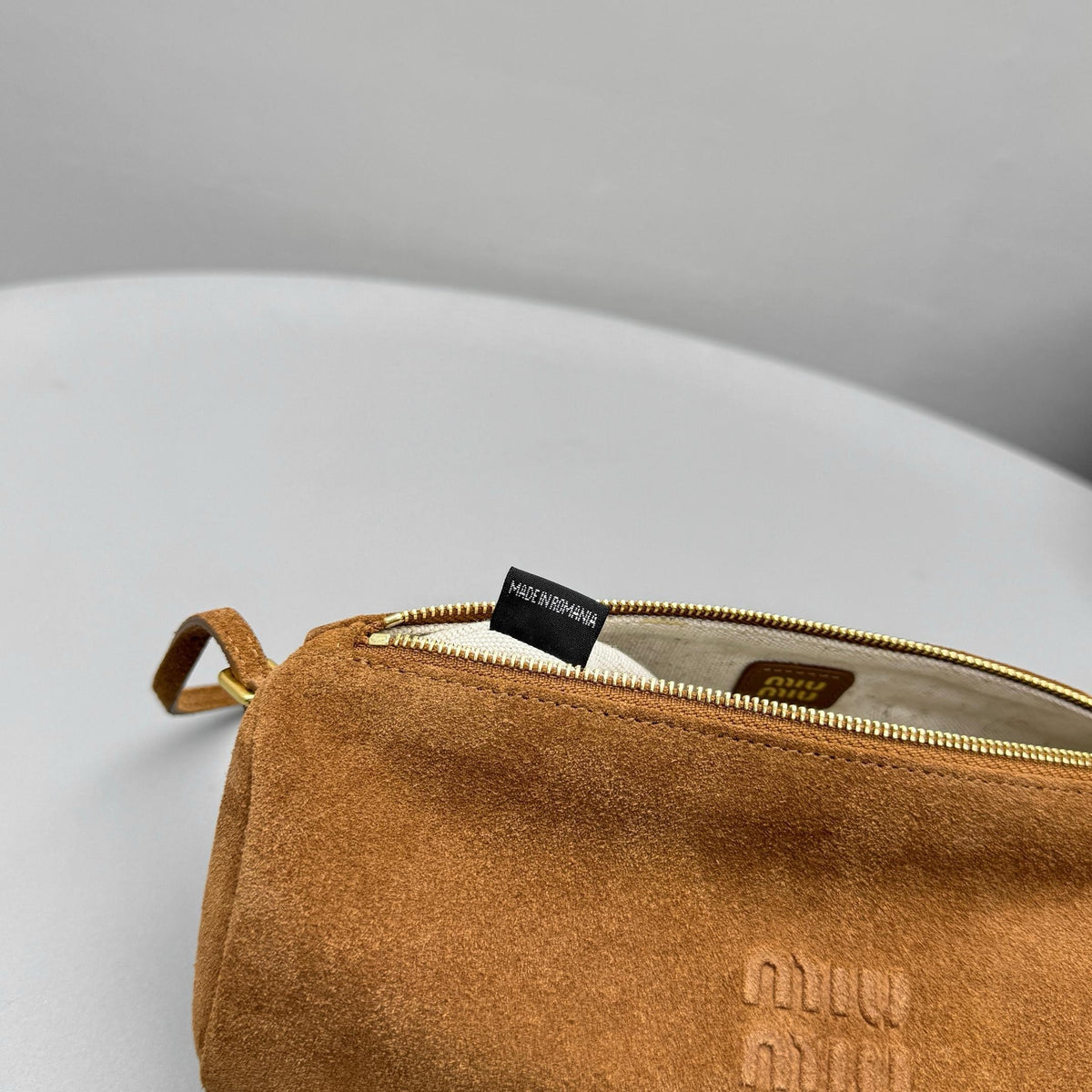 MIU M SUEDE POUCH