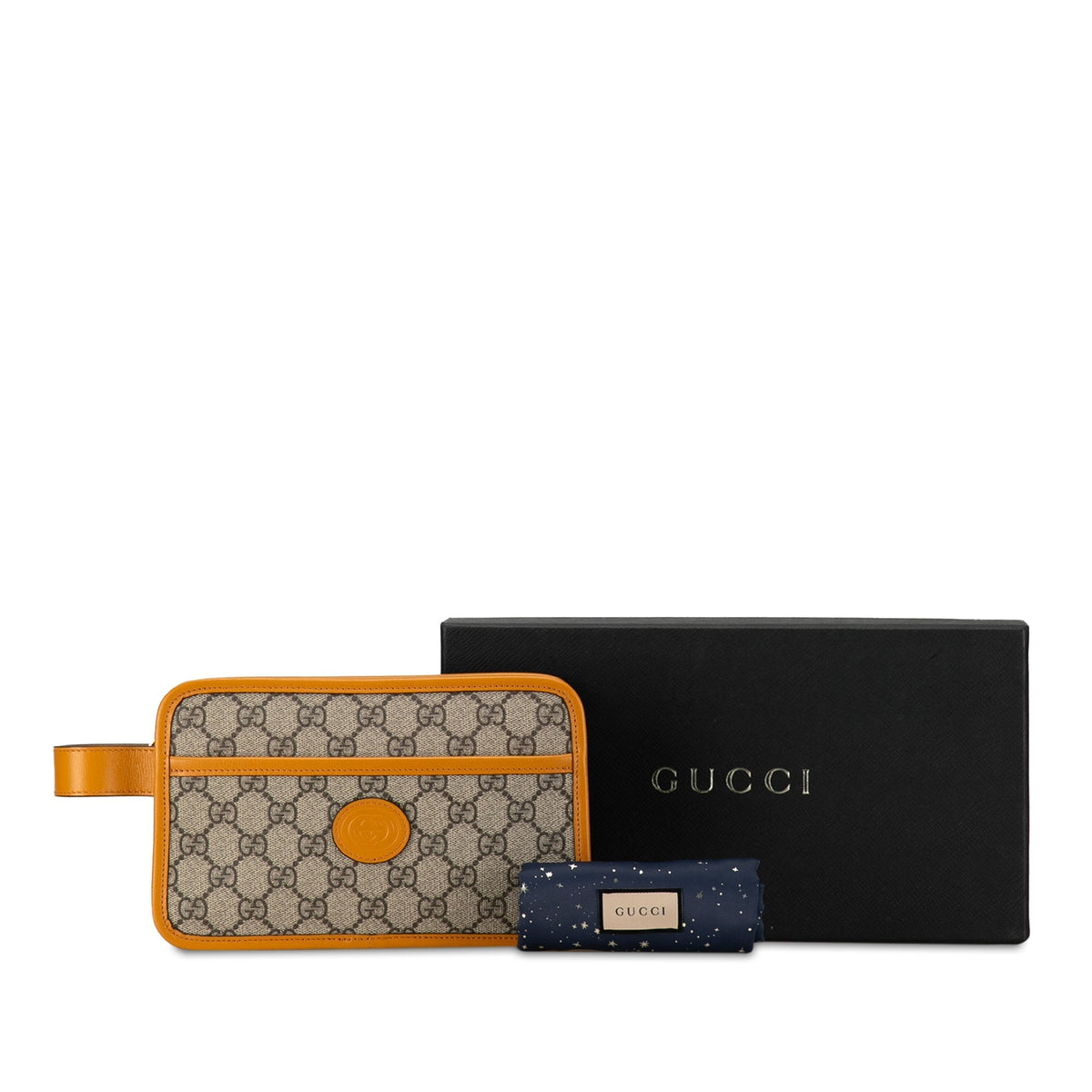 GUCCI GG Supreme Interlocking G Clutch Clutch Bag