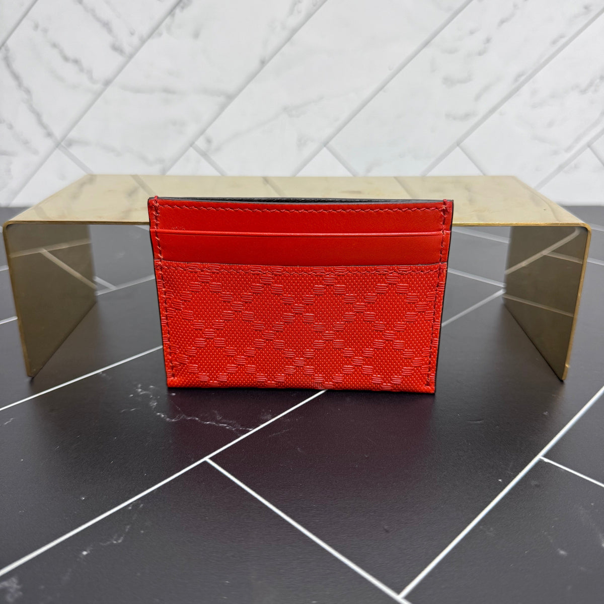 Gucci Dark Orange Diamante Card Holder