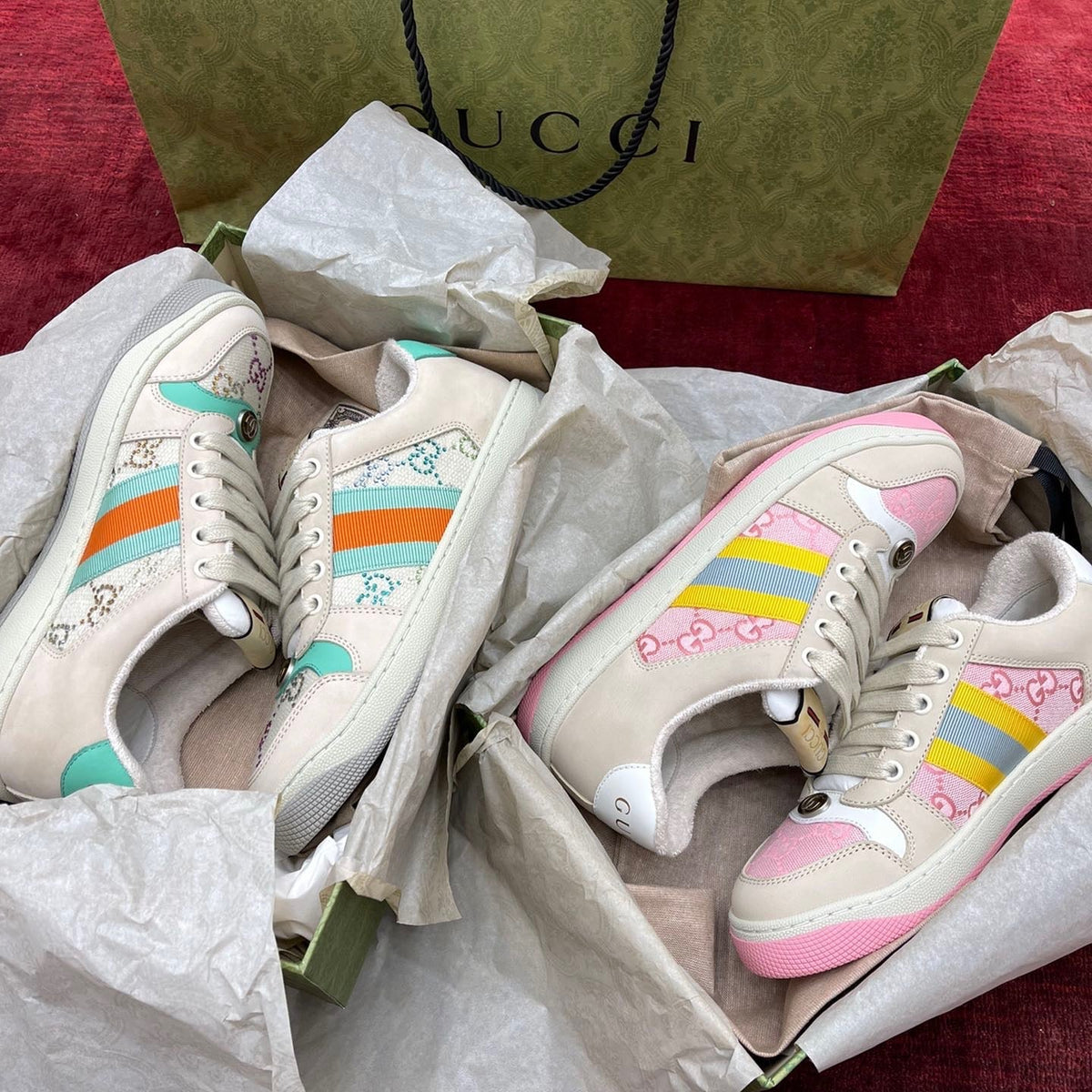 GG SCREENER LEATHER SNEAKERS