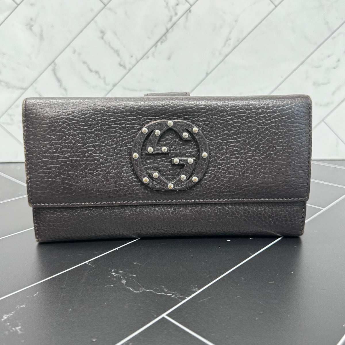 Gucci Brown Interlocking G Long Wallet