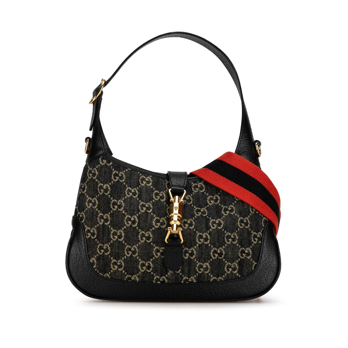 GUCCI Small GG Denim Jackie 1961 Satchel