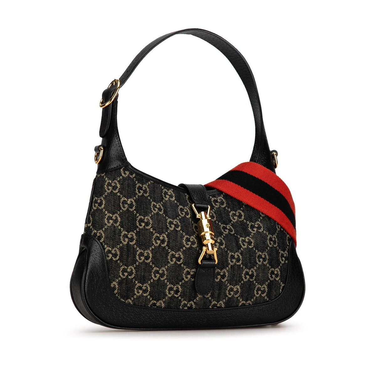 GUCCI Small GG Denim Jackie 1961 Satchel