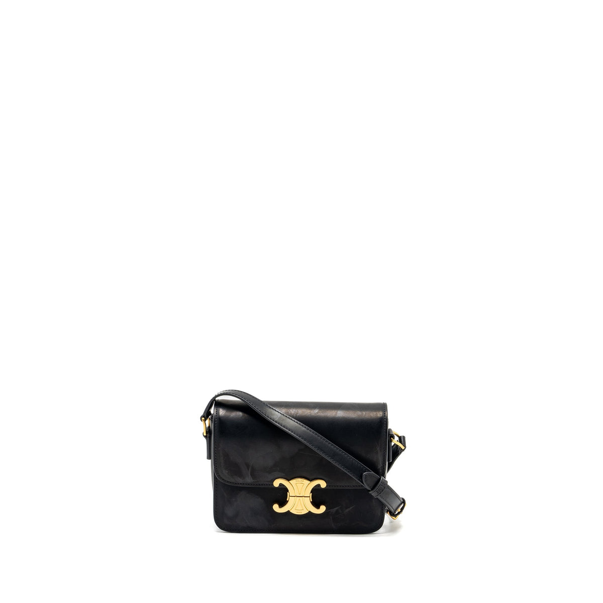 Celine Teen Triomphe Bag Calfskin Black GHW